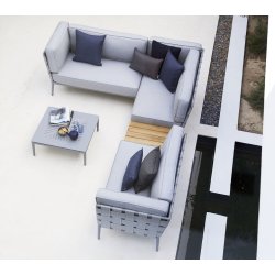 CANE-LINE CONIC SOFA 2PERS/VENSTRE MODUL - GREY 140