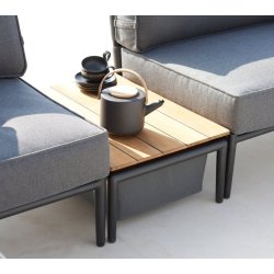 CANE-LINE CONIC BOX BORD GREY - TEAK 74