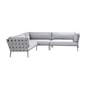 CANE-LINE CONIC LOUNGE 1 - LIGHT GREY 280