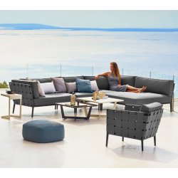 CANE-LINE CONIC LOUNGE 1 - LIGHT GREY 280