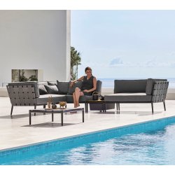 CANE-LINE CONIC LOUNGE 2 - LIGHT GREY 332