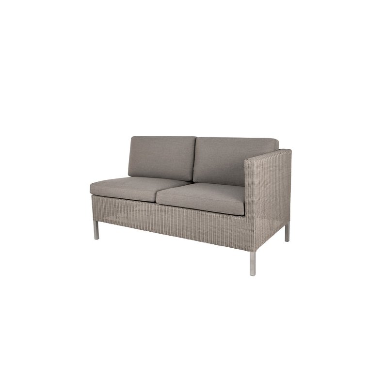 CANE-LINE DINING LOUNGE SOFA 2PERS/VENSTRE MODUL - TAUPE 153