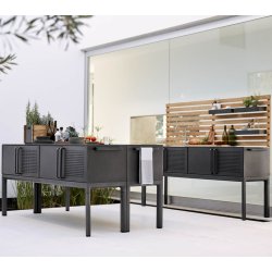 CANE-LINE DROP KKKEN HOVED MODUL INKL/3 HYLDER - BLACK CERAMIC 200