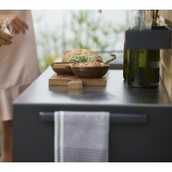 CANE-LINE DROP KKKEN HOVED MODUL INKL/3 HYLDER - BLACK CERAMIC 200