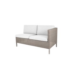 CANE-LINE DINING LOUNGE SOFA 2PERS/VENSTRE MODUL - WHITE 153