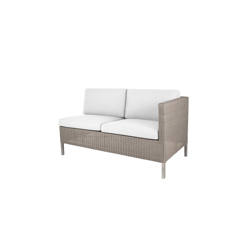CANE-LINE DINING LOUNGE SOFA 2PERS/VENSTRE MODUL - WHITE 153