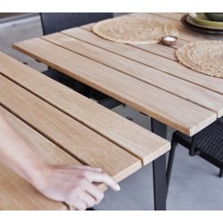 CANE-LINE COPENHAGEN SPISEBORD INKL/2 TILLGSPLADER - TEAK 160