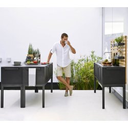 CANE-LINE DROP KKKEN HOVED MODUL INKL/3 HYLDER - STAINLESS STEEL 200