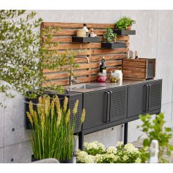 CANE-LINE DROP KKKEN HOVED MODUL INKL/3 HYLDER - STAINLESS STEEL 200