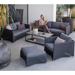 CANE-LINE DIAMOND 2-PERS/SOFA - GRAPHITE WEAVE 150