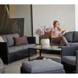 CANE-LINE DIAMOND 2-PERS/SOFA - GRAPHITE WEAVE 150