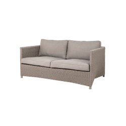 CANE-LINE DIAMOND 2-PERS/SOFA - TAUPE WEAVE 150