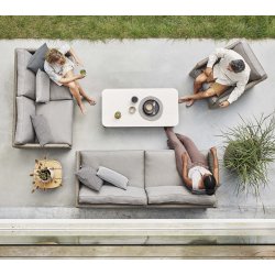 CANE-LINE DIAMOND 2-PERS/SOFA - TAUPE WEAVE 150