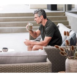 CANE-LINE DIAMOND 2-PERS/SOFA - TAUPE WEAVE 150