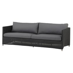 CANE-LINE DIAMOND 3-PERS/SOFA - GRAPHITE WEAVE 209