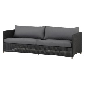 CANE-LINE DIAMOND 3-PERS/SOFA - GRAPHITE WEAVE 209