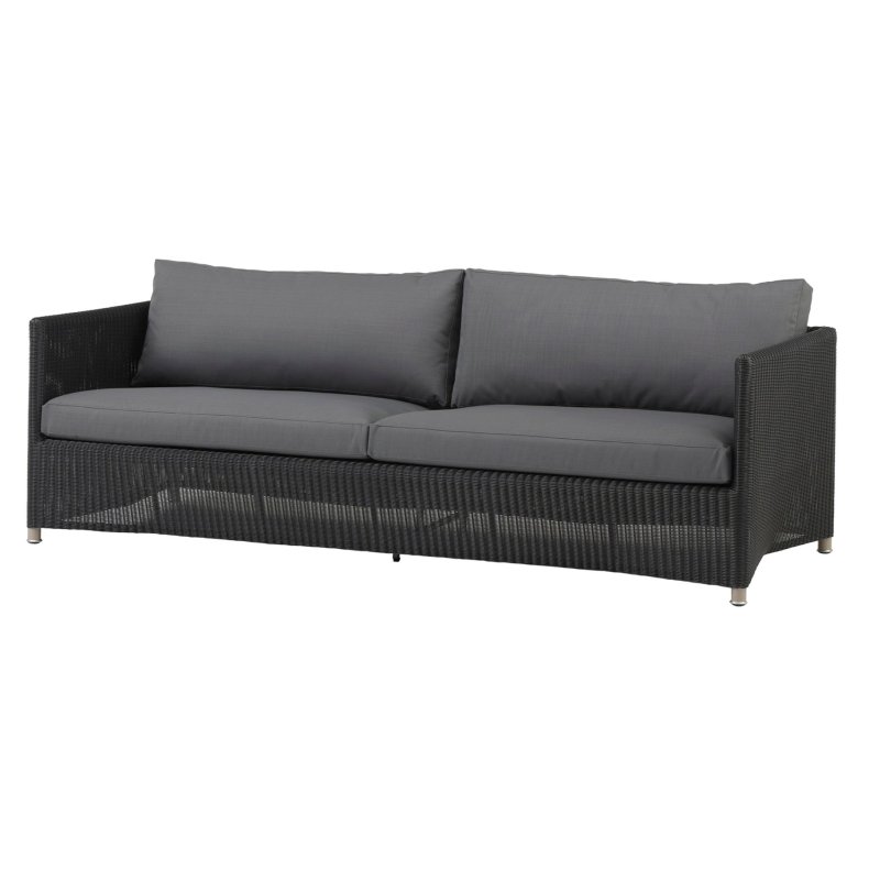 CANE-LINE DIAMOND 3-PERS/SOFA - GRAPHITE WEAVE 209
