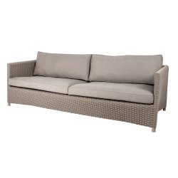 CANE-LINE DIAMOND 3-PERS/SOFA - TAUPE WEAVE 209