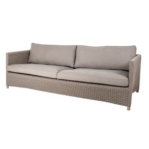 CANE-LINE DIAMOND 3-PERS/SOFA - TAUPE WEAVE 209