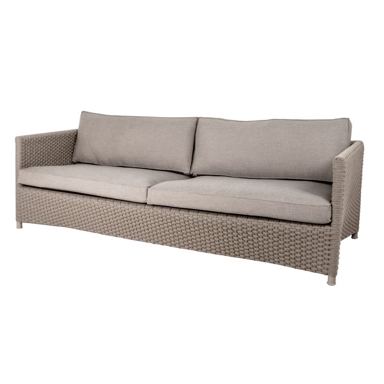 CANE-LINE DIAMOND 3-PERS/SOFA - TAUPE WEAVE 209