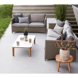 CANE-LINE DIAMOND 3-PERS/SOFA - TAUPE WEAVE 209