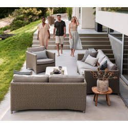 CANE-LINE DIAMOND LOUNGESTOL - TAUPE WEAVE 88