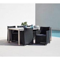 CANE-LINE DIAMOND STOL - GRAPHITE WEAVE 80