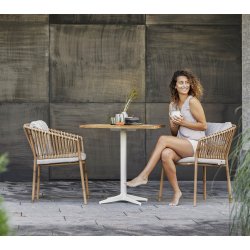 CANE-LINE DROP CAFEBORD - LAVA GREY ALUMINIUM 73