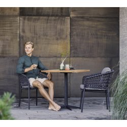 CANE-LINE DROP CAFEBORD - LIGHT GREY ALUMINIUM 73