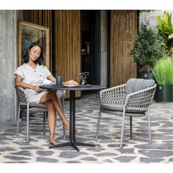 CANE-LINE DROP CAFEBORD - LIGHT GREY ALUMINIUM 73