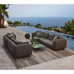 CANE-LINE GLAZE SOFABORD REKTANGULR - ALUMINIUM 120