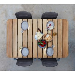 CANE-LINE CORE SPISEBORD/GREY - TEAK 160