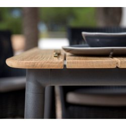 CANE-LINE CORE SPISEBORD/GREY - TEAK 210