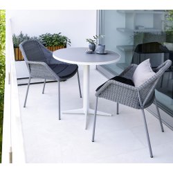 CANE-LINE DROP CAFEBORD - WHITE ALUMINIUM 73