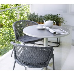 CANE-LINE DROP CAFEBORD - LAVA GREY ALUMINIUM 73