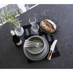 CANE-LINE DROP SPISEBORD - LIGHT GREY ALUMINIUM 200