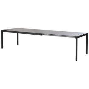 CANE-LINE DROP SPISEBORD M/120 CM EXTENSION - LAVA GREY ALUMINIUM 200