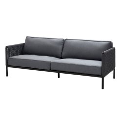 CANE-LINE ENCORE 3-PERS/SOFA - LAVA GREY 221