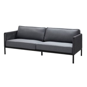 CANE-LINE ENCORE 3-PERS/SOFA - LAVA GREY 221