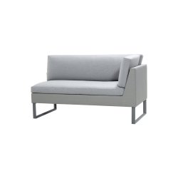 CANE-LINE FLEX 2-PERS. SOFA VENSTRE MODUL - LIGHT GREY 154