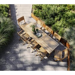 CANE-LINE FLIP FOLDESTOL - TEAK 85