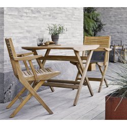 CANE-LINE FLIP FOLDESTOL M/ARMLN - TEAK 86