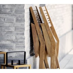 CANE-LINE FLIP FOLDESTOL M/ARMLN - TEAK 86
