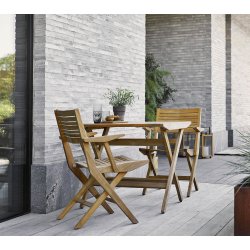 CANE-LINE FLIP FOLDESTOL M/ARMLN - TEAK 86