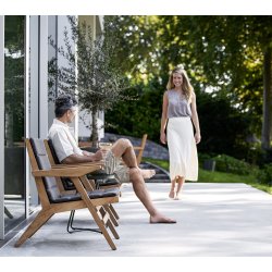 CANE-LINE FLIP LOUNGESTOL - TEAK 78