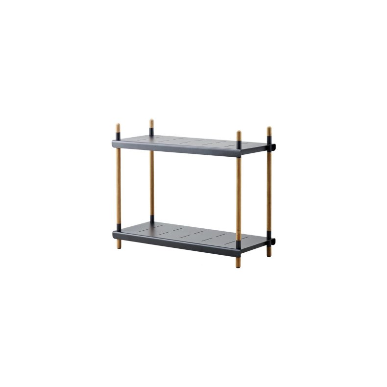 CANE-LINE FRAME REOL SYSTEM HJ - LAVA GREY ALUMINIUM/TEAK 100