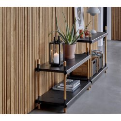 CANE-LINE FRAME REOL SYSTEM HJ - LAVA GREY ALUMINIUM/TEAK 100