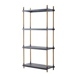 CANE-LINE FRAME REOL SYSTEM KOMPLET - LAVA GREY ALUMINIUM/TEAK 204
