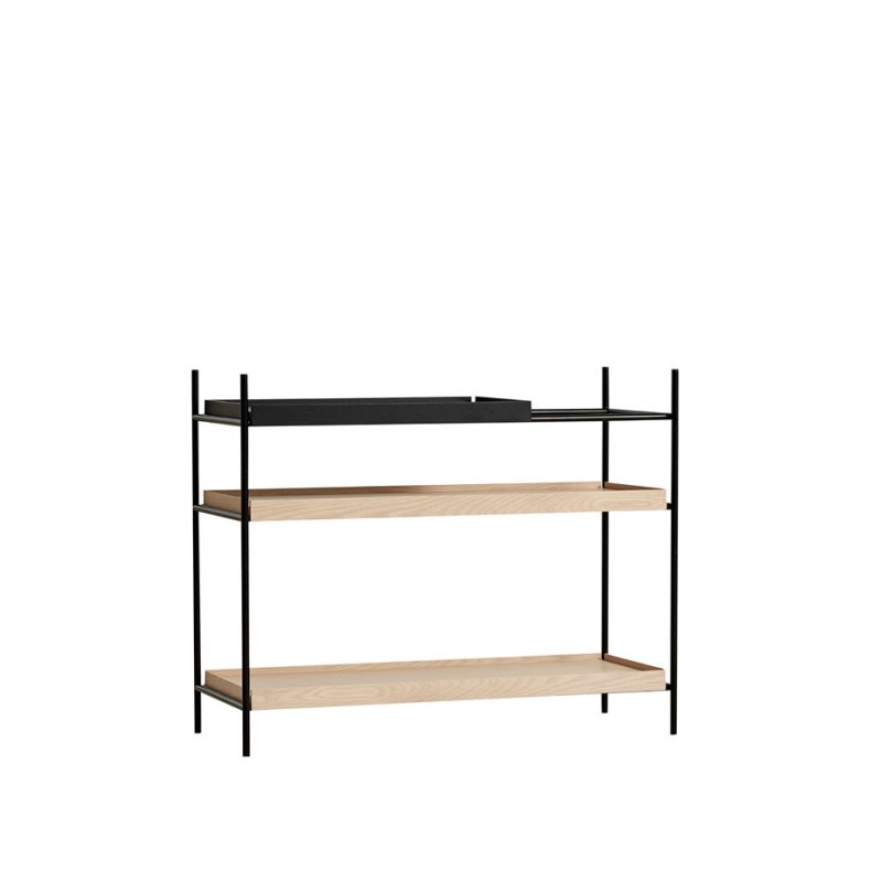 WOUD TRAY REOL LAV EGETR/SORT - 100