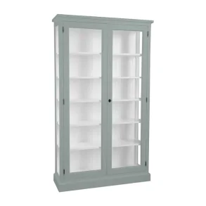 LIVINGOODIES H�J VITRINSKAB HONFLEUR GR�N/HVID - 120